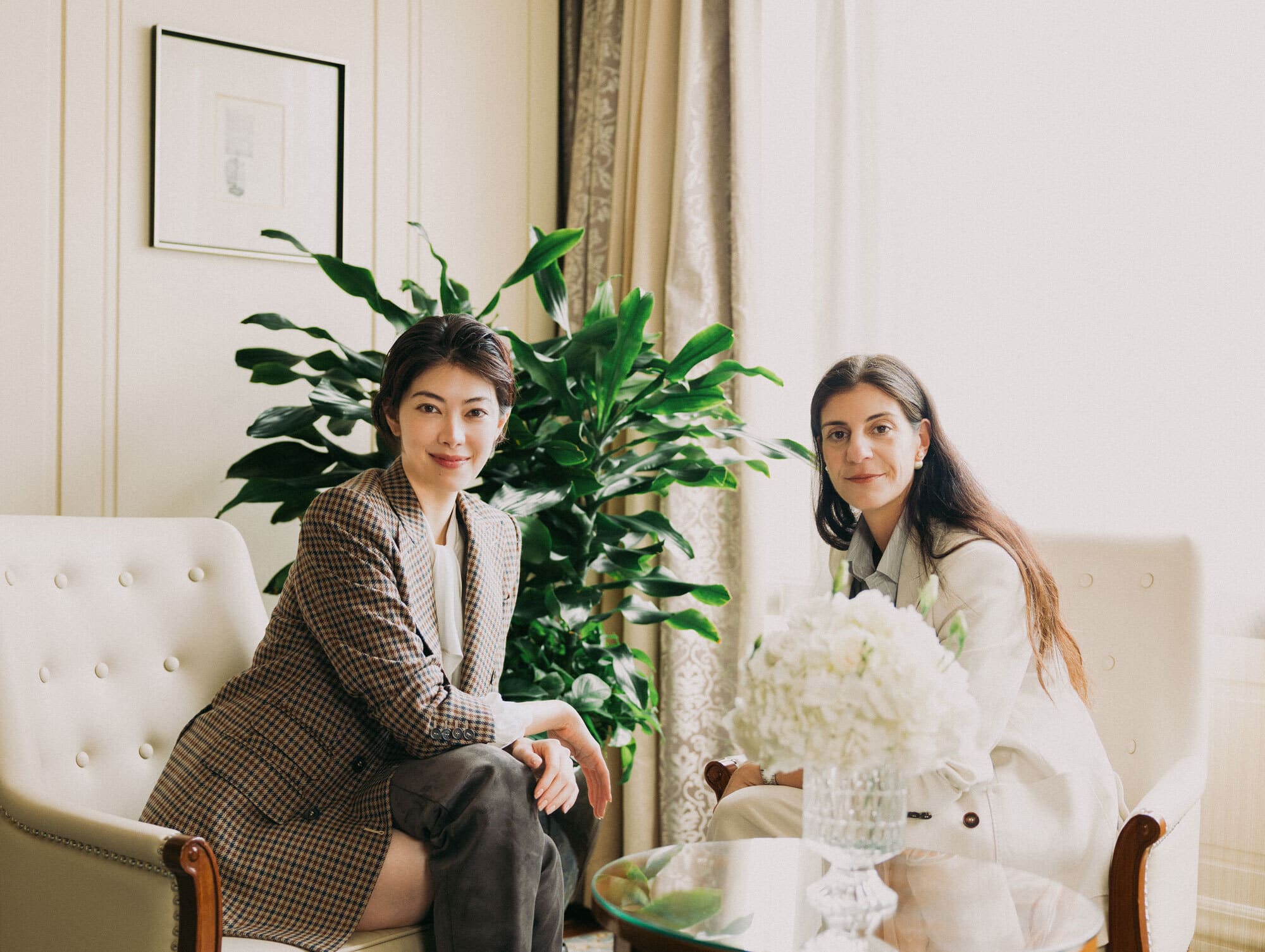 森星とMaria Giulia Prezioso Maramottiによる対談の様子
