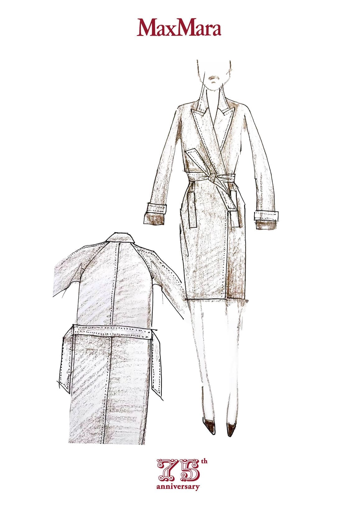 METRIC COATのオリジナルスケッチ